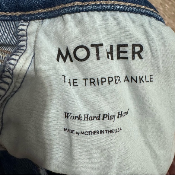 NWOT MOTHER The Tripper Ankle Jeans Work Hard Play Hard western Size 30 - Picture 5 of 8